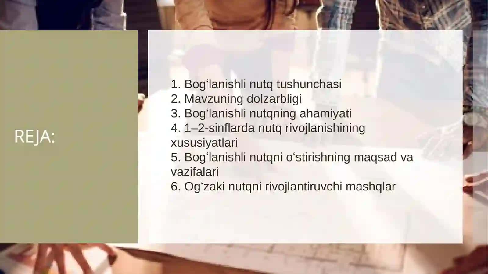 1-2 sinflarda bogʻlanishli nutq va uni oʻstirishga oid 2