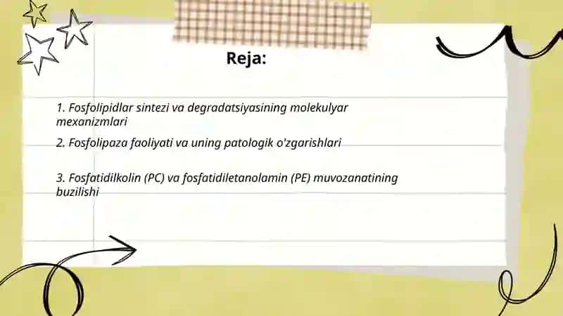 Fosfolipidlar almashinuvi patofiziologiyasi 2