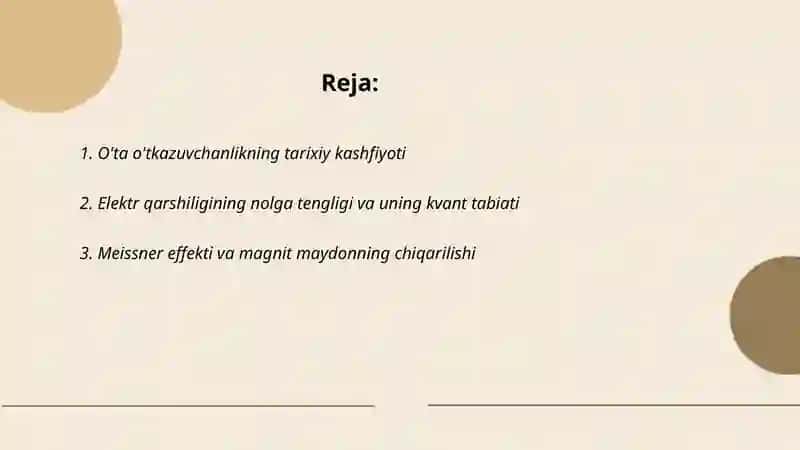O'ta o'tkazuvchanlik va uning kvantomexanik talqini 2