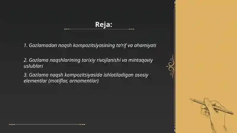 Gazlamadan naqsh kompozitsiyasi 2