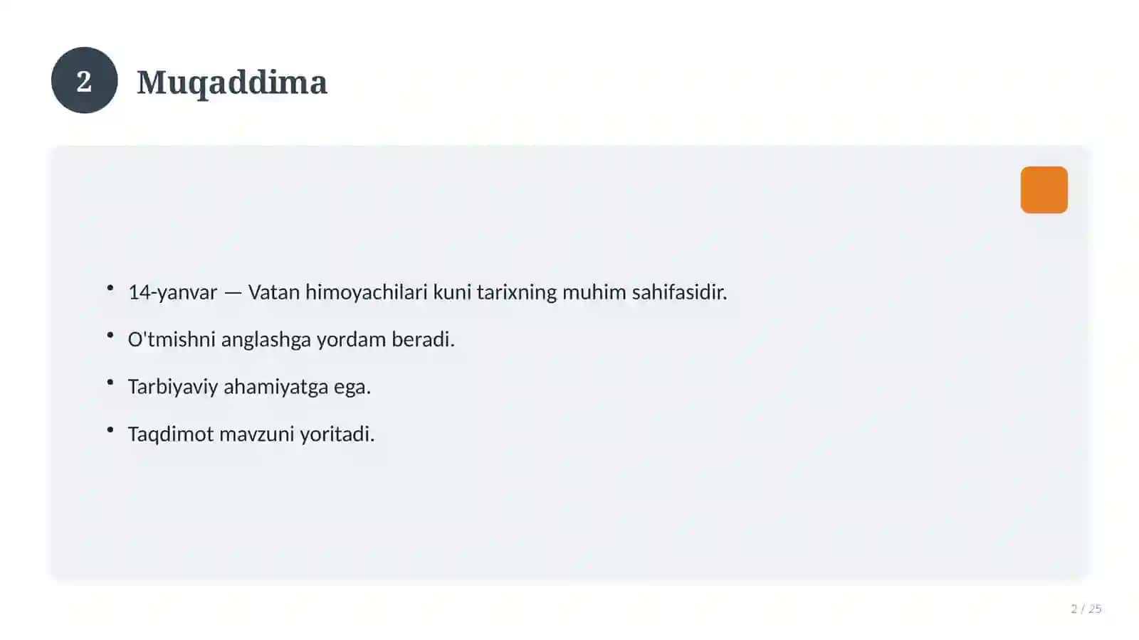 14-yanvar — Vatan himoyachilari kuni 2