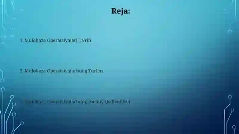 Tafakkur operatsiyalari 2
