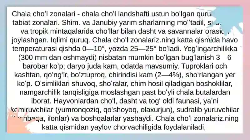 Cho'l va chala choʻl zonalari tuproqlari 2