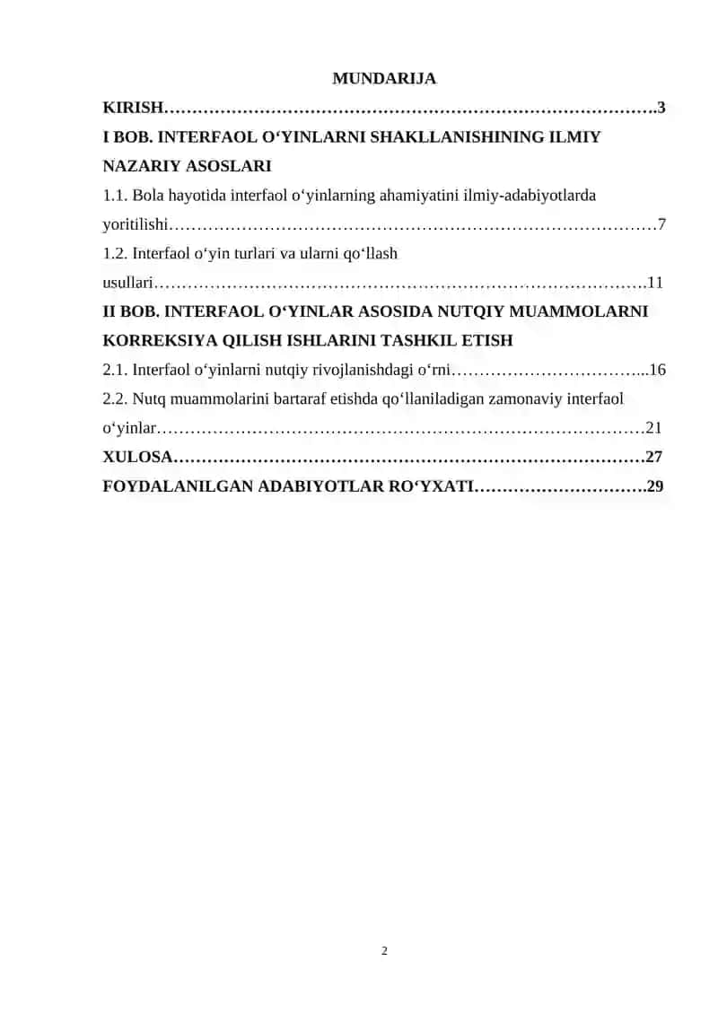 Nutqiy muammolarni korreksiya qilish ishlari 2