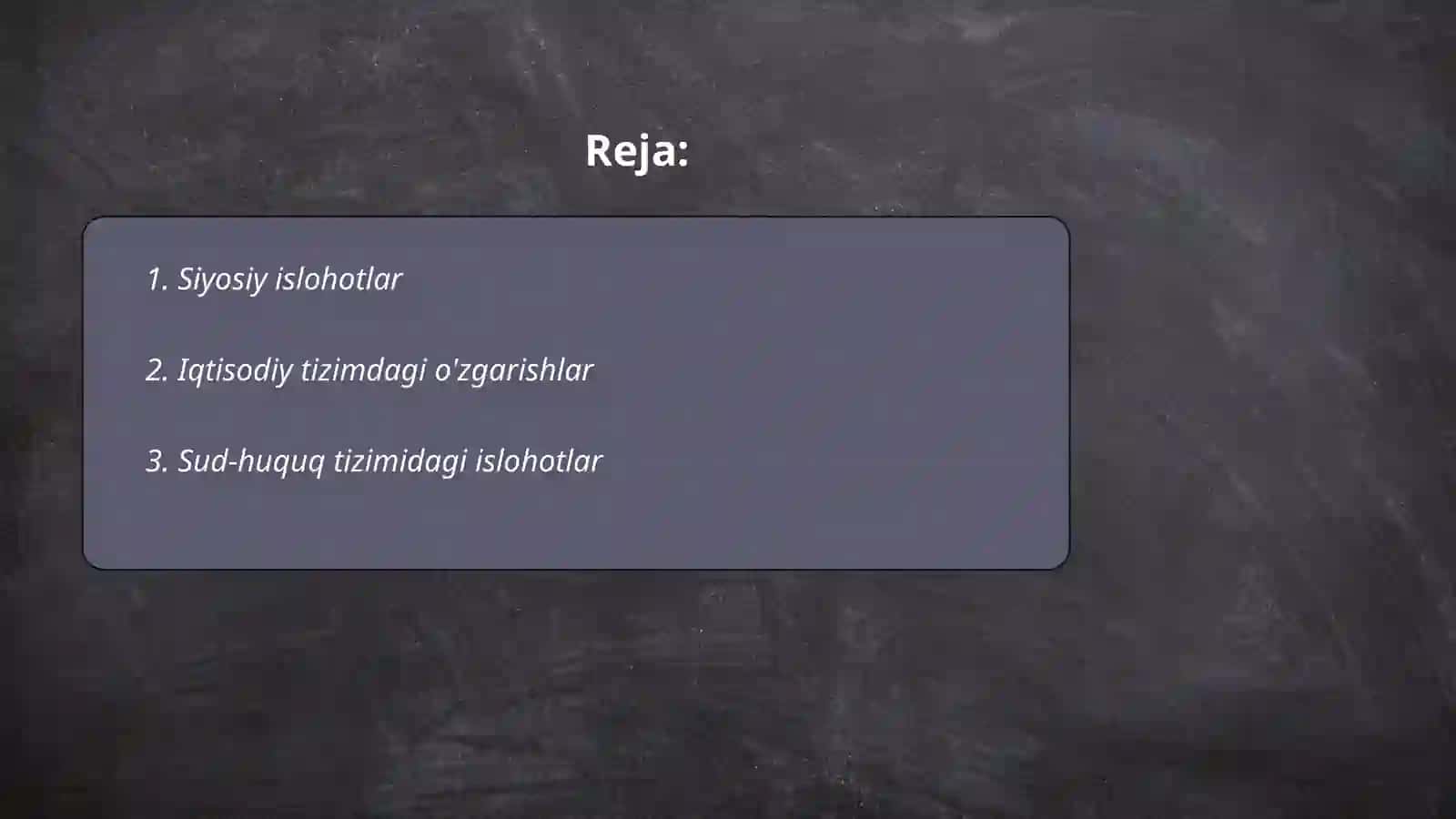 Mustaqilik yillarida oʼzbegistonda boʼlgan islohotlar 2