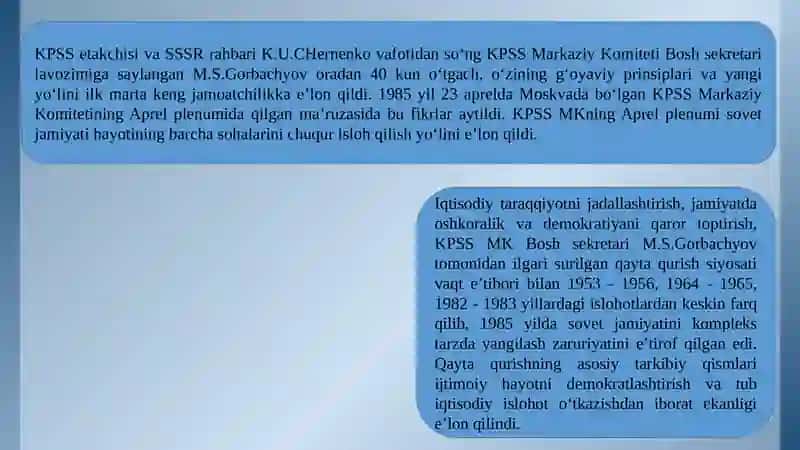 Qayta qurish siyosati 2
