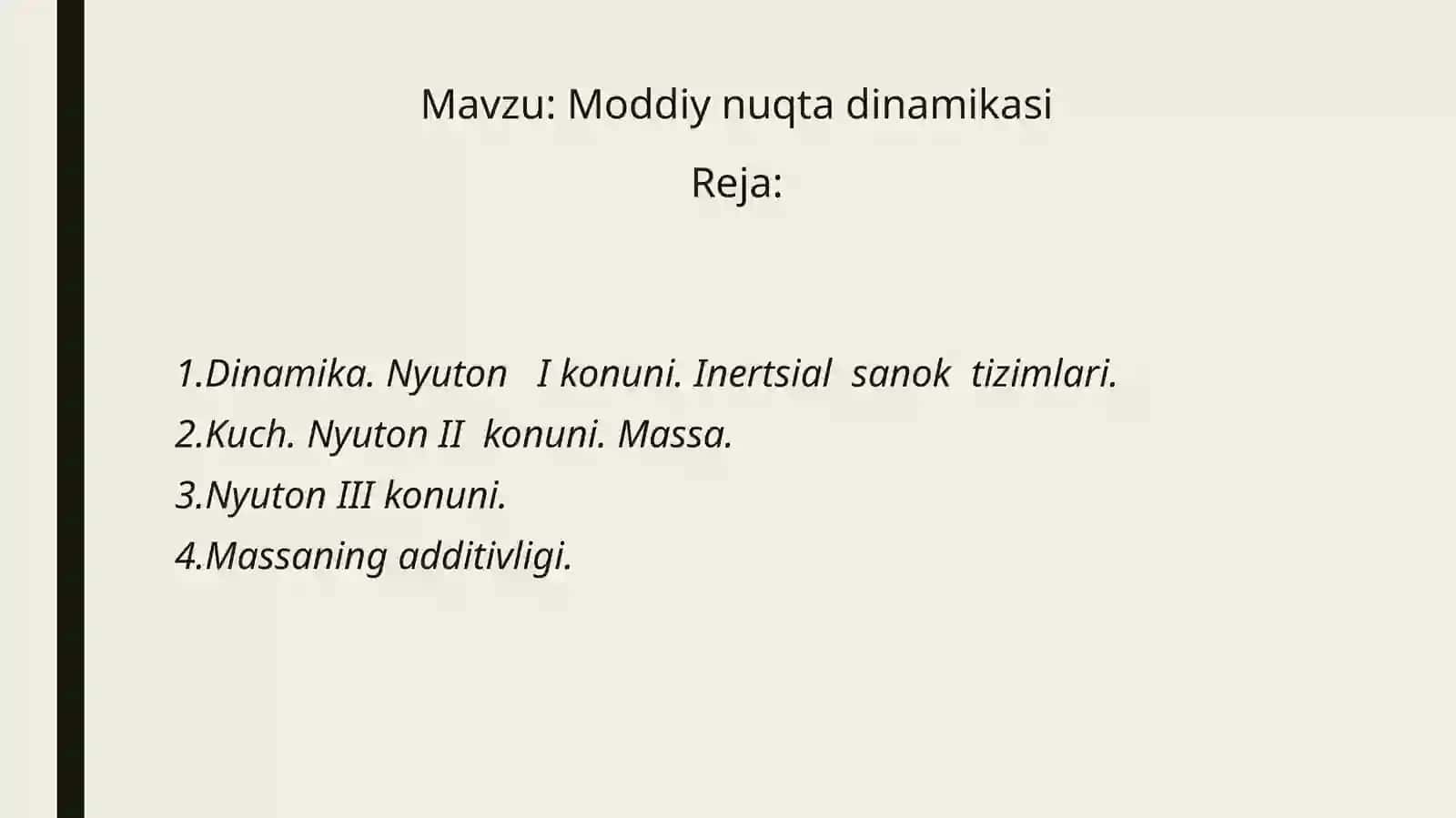 Moddiy nuqta dinamikasi 2