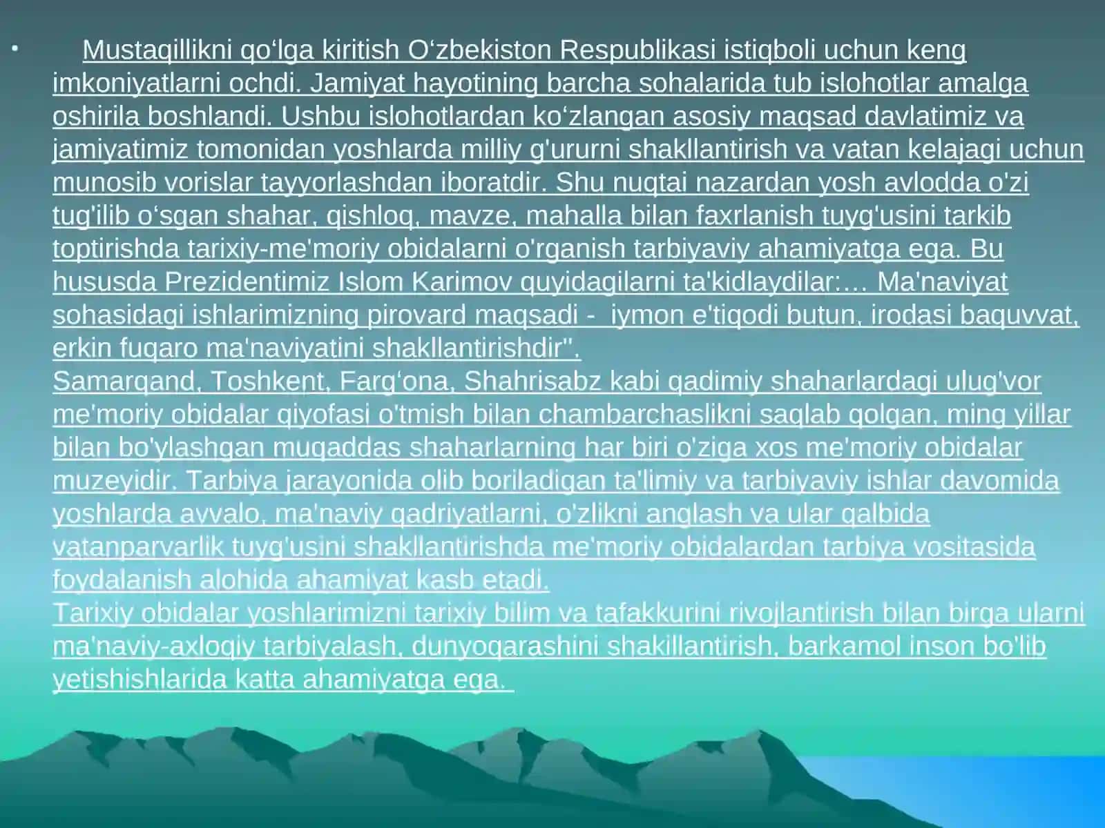 Vatanimiz tarixini o‘rganishda tarixiy obidalarning o‘rni 2