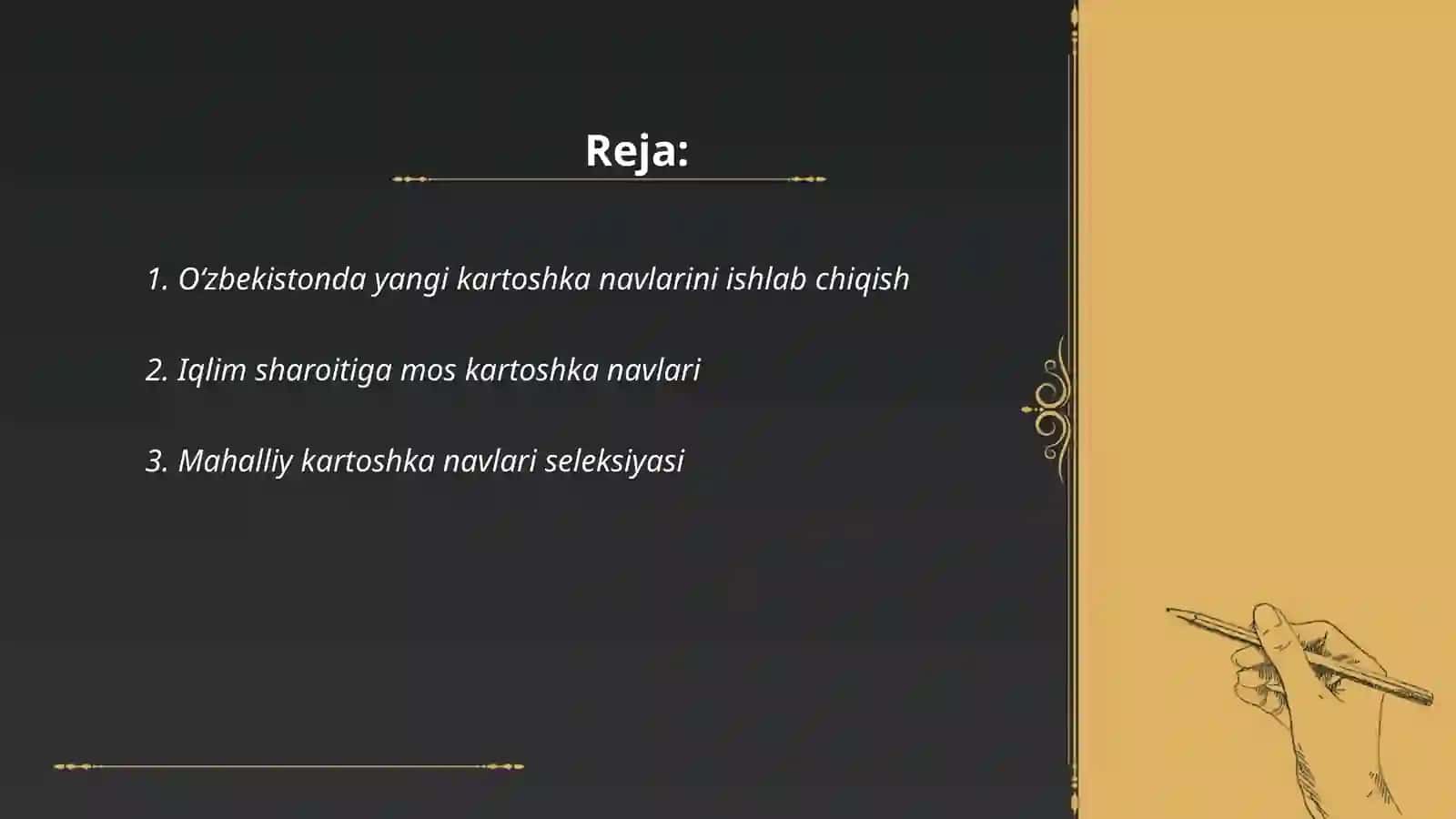 Oʻzbekistonda yetishtiriladigan kartoshkani yangi navlari 2