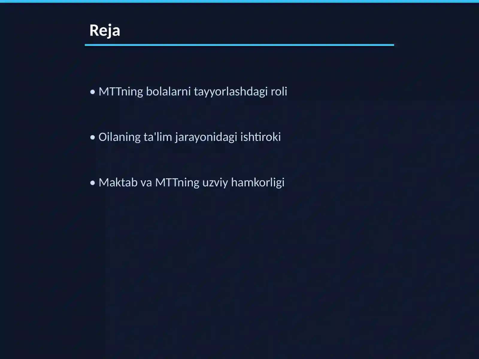 Bolalarni maktab ta’limiga tayyorlashda MTT, oila va maktabning xamkorligi 2