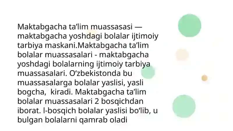 Maktabgacha ta'lim tashkiloti 2