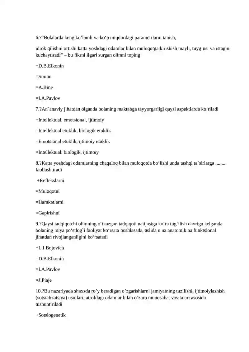 PSYCHOLOGI AND PSYCHODIAGNOSTICS OF CHILDREN 2
