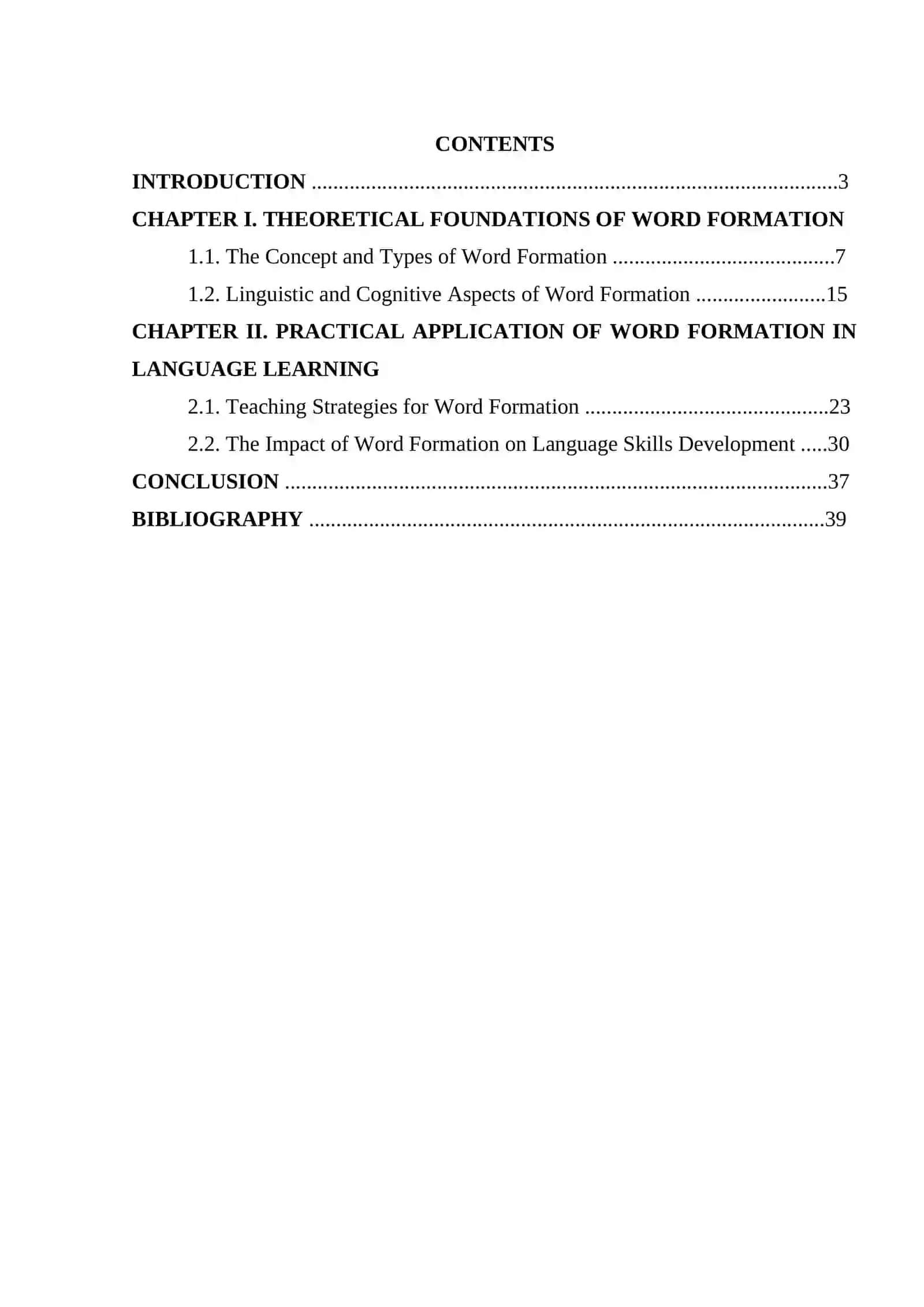 THEME: THE ROLE OF WORD FORMATION IN LANGUAGE LEARNING 2