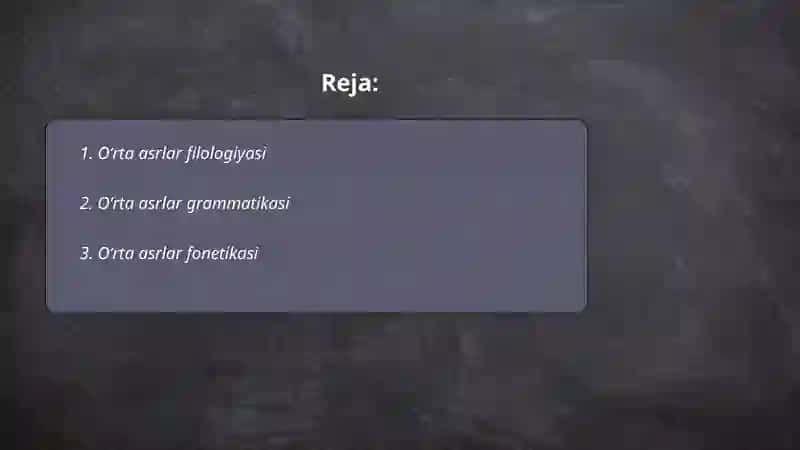 Oʻrta asrlar tilshunosligi 2
