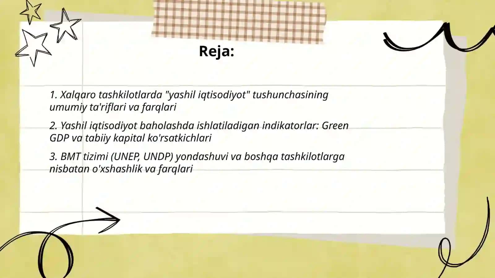 Yashil iqtisodiyotni baholashda xalqaro tashkilotlar yondashuvi: umumiy va farqli jihatlar 2