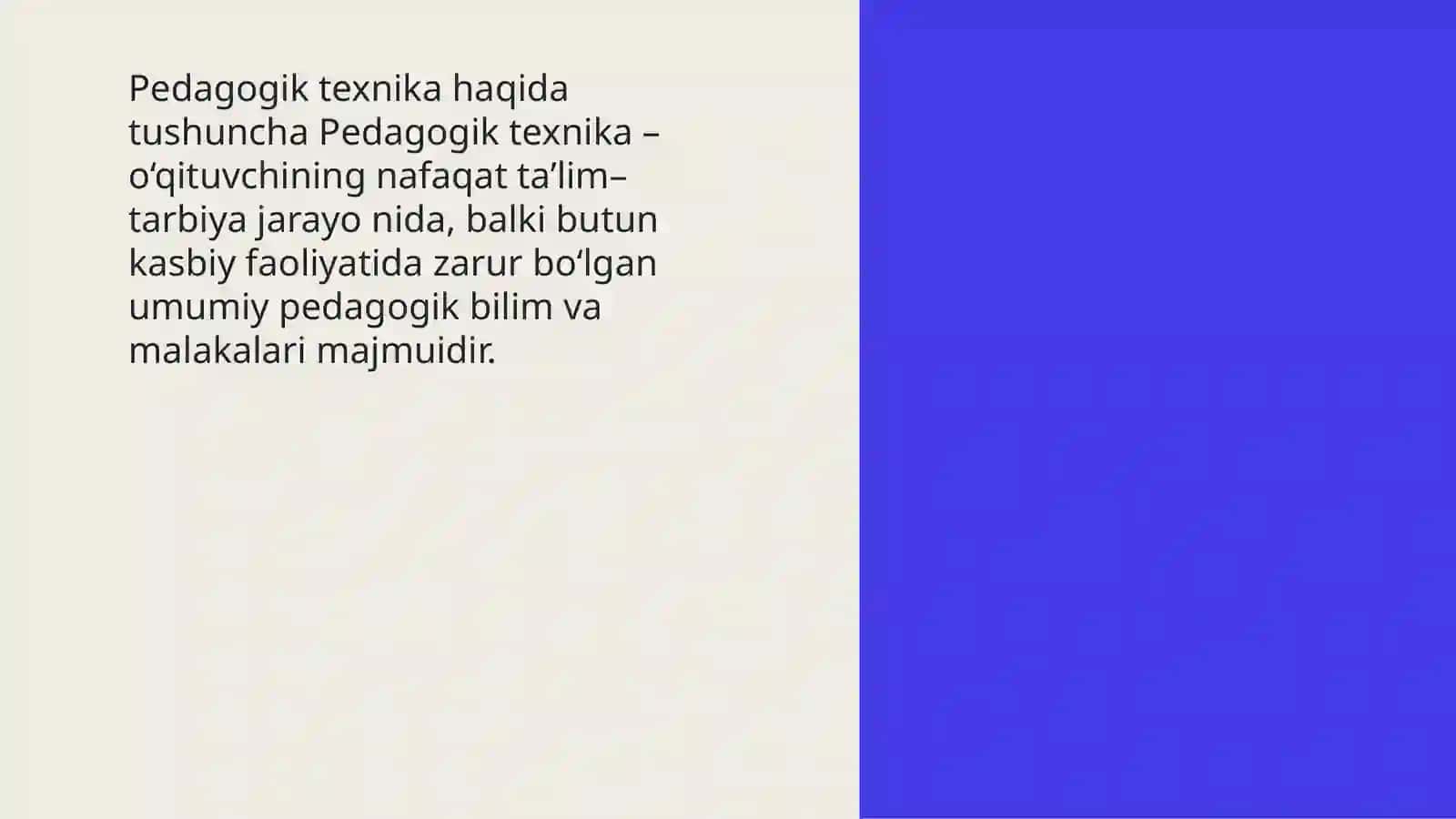 Pedagogik texnika va uning komponentlari , tarkibiy qismlari 2