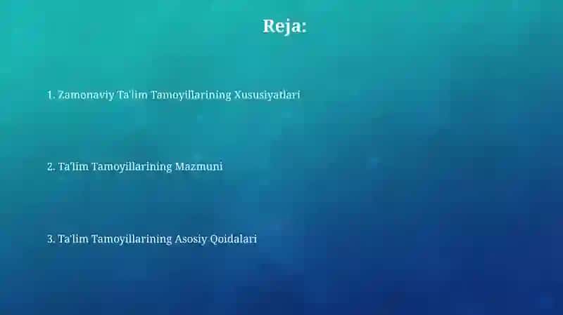 Ta'lim tamoyillarining mazmuni 2