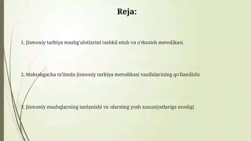 Maktabgacha ta'limgajismoniy tarbiya metodikasi 2