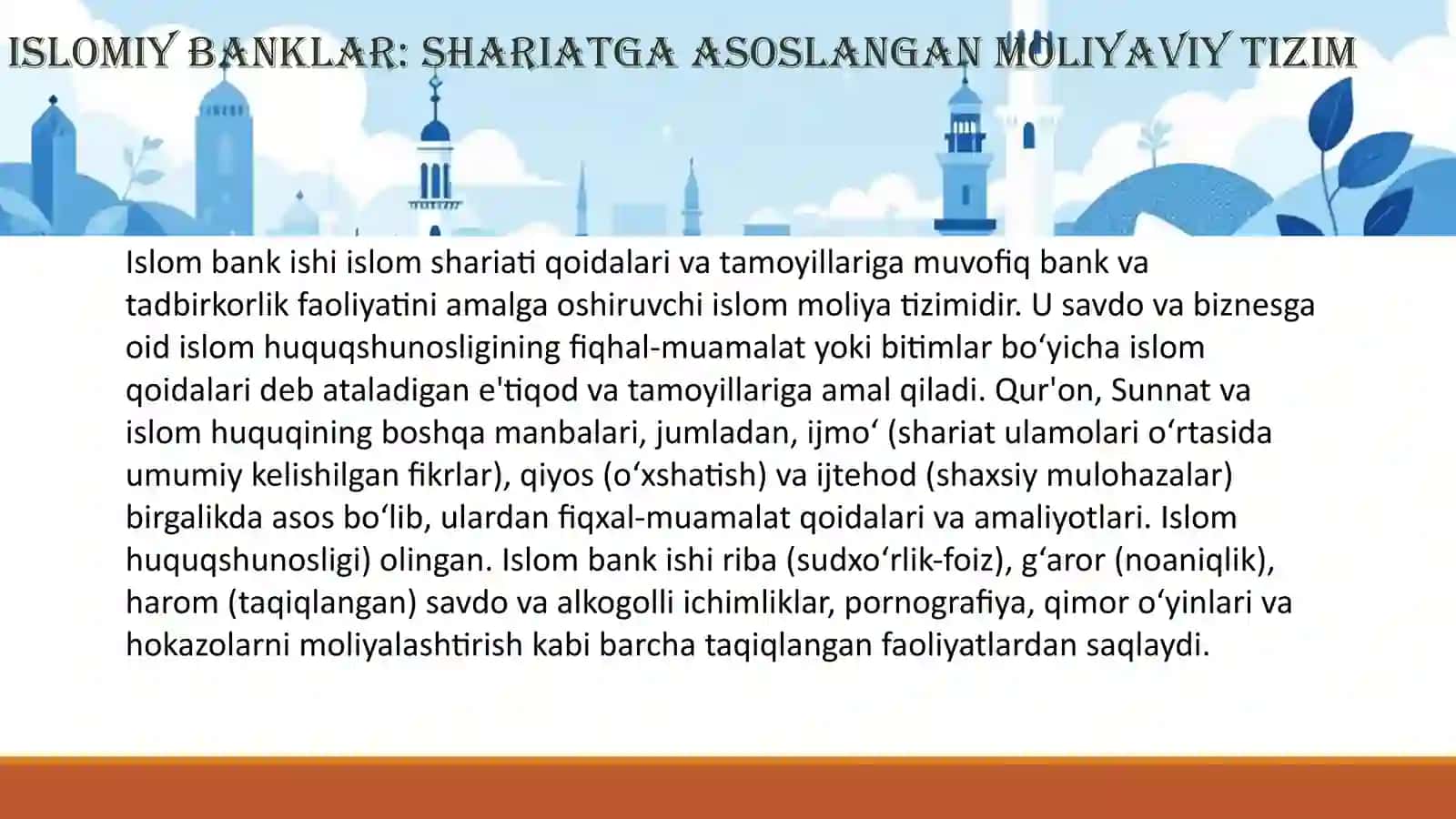 Islomiy Banklar va An'anaviy Banklar 2