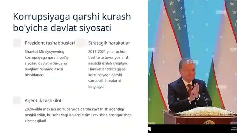 O'zbekistonda korrupsiyaga qarshi siyosat Umumiy ko'rinish 2