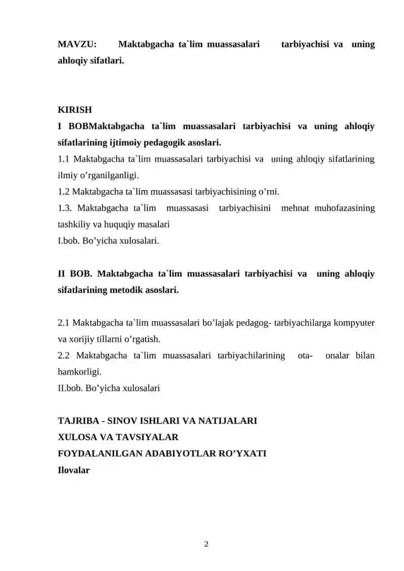 Maktabgacha ta`lim muassasalari tarbiyachisi va uning ahloqiy sifatlari 2