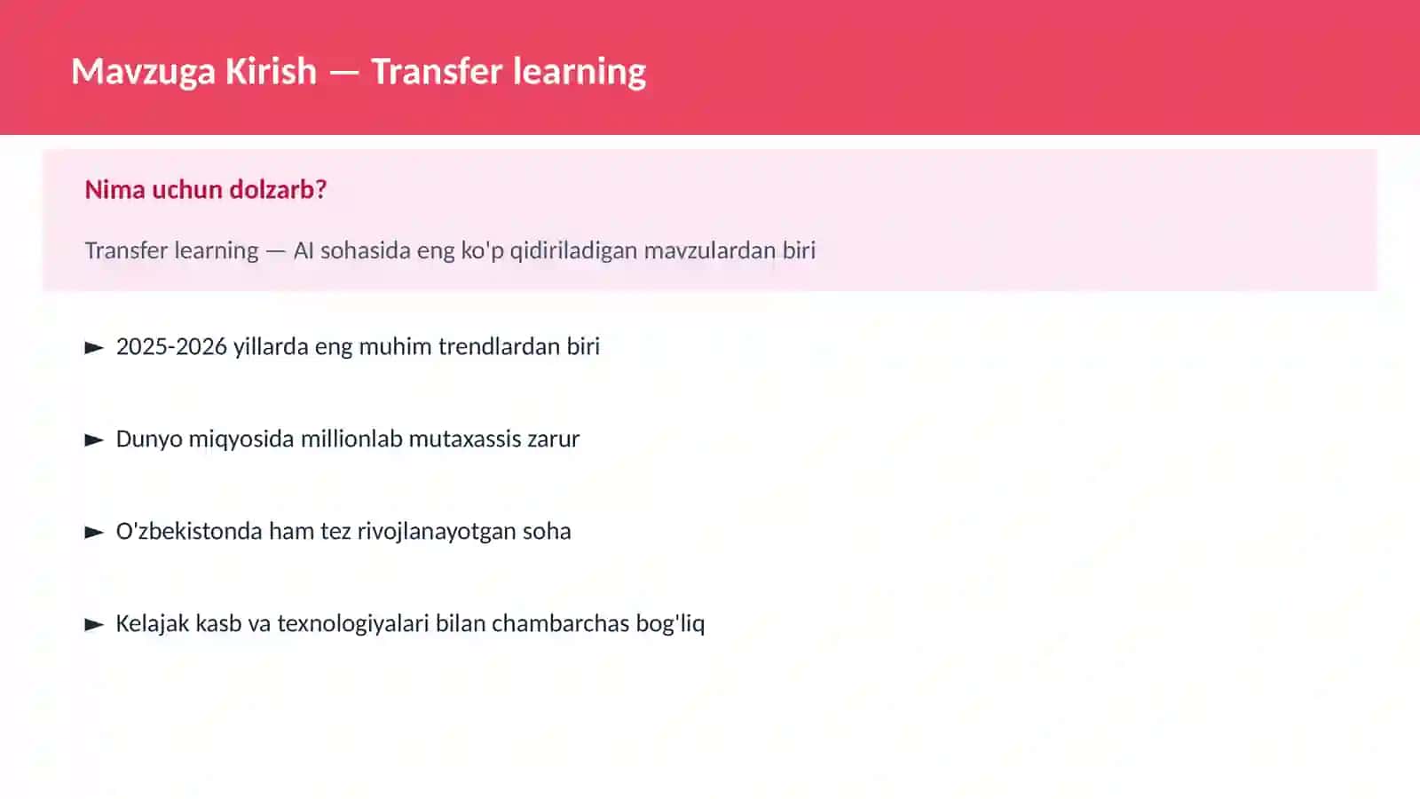 AI | DEEP LEARNING VA NEYRON TARMOQLAR 2