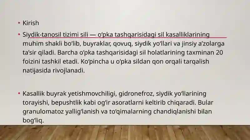 Siydik-tanosil tizimi 2
