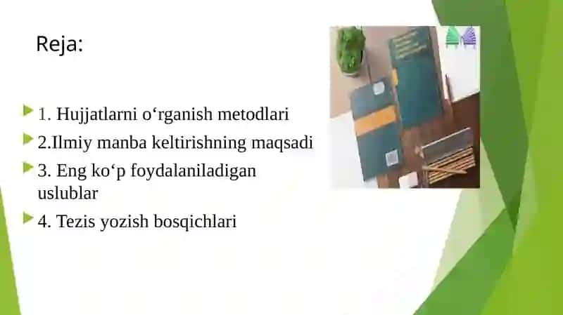 ADABIYOTLAR VA HUJJATLARNI O‘RGANISH TADQIQOT MUAMMOSINI ANIQLASH 2