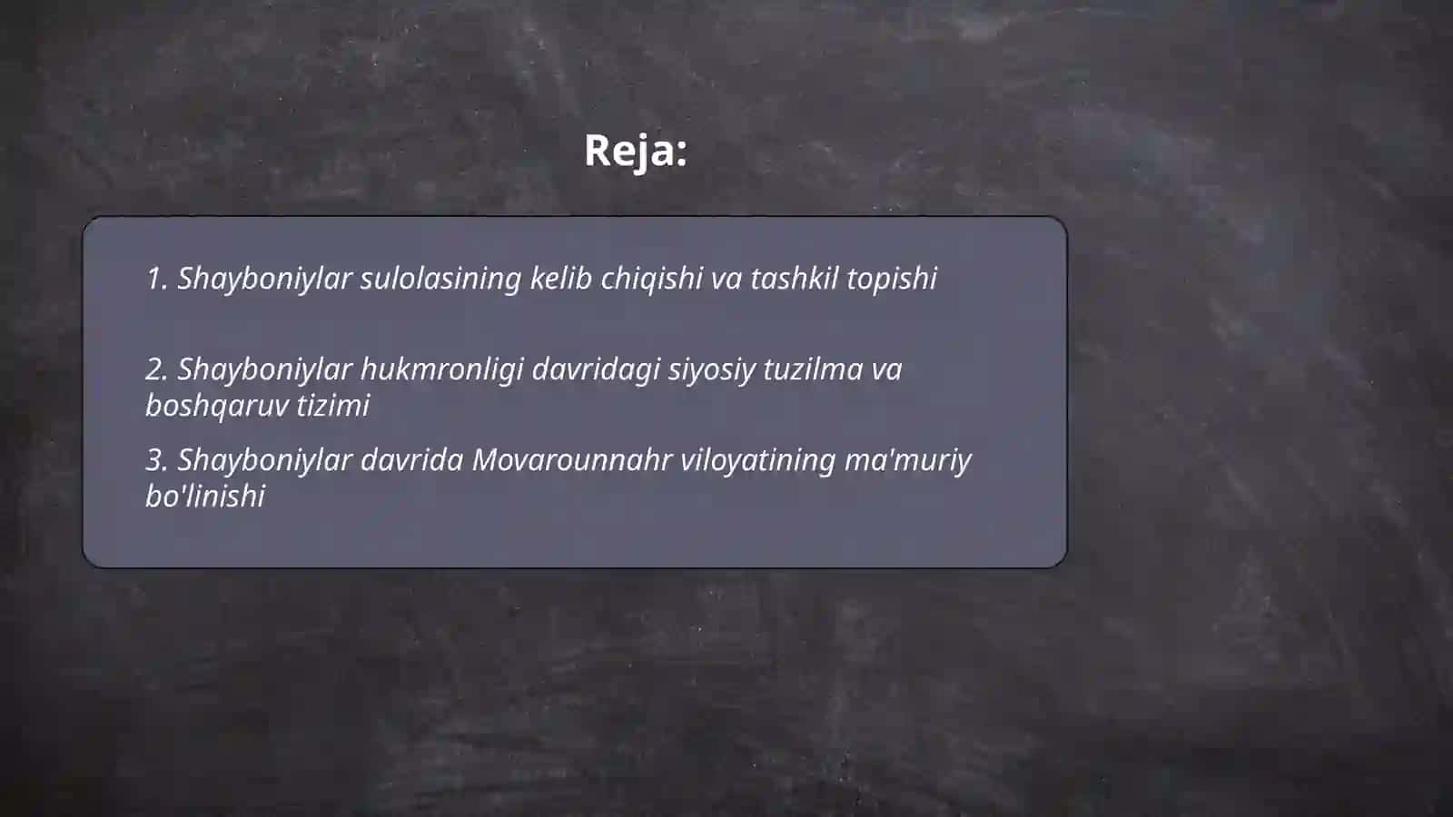Shayboniylar Sulolasining hukmronligini oʻrganilishi 2
