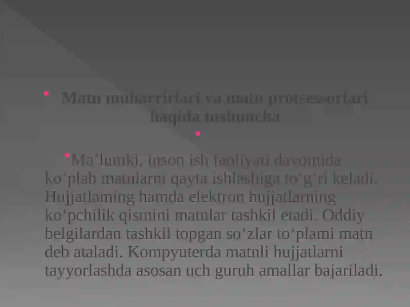 Matn protsessorlarida kolontitullar, havola, giperbog`lanish va makroslar bilan ishlash 2