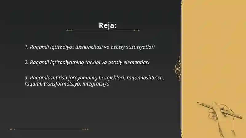 Raqamli iqtisodiyotning shakllanishi va uningasosiy yo‘nalishlari 2