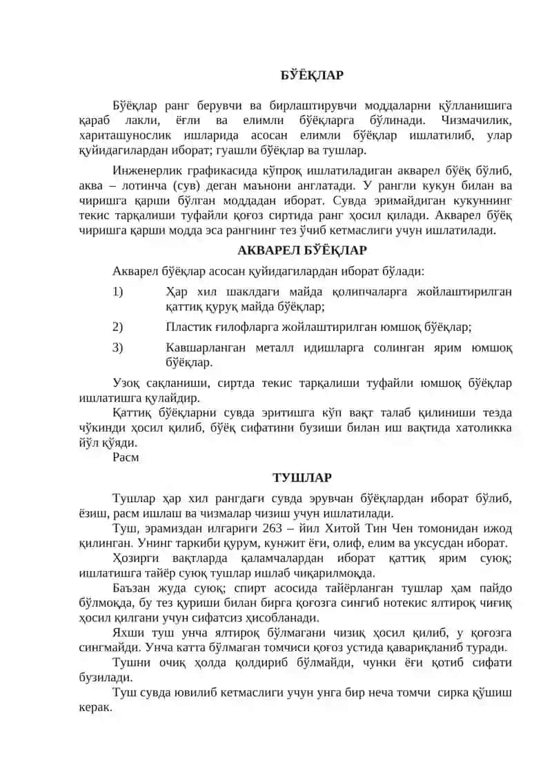 Компьютер графикаси ва карталарни жиҳозлаш фани 2