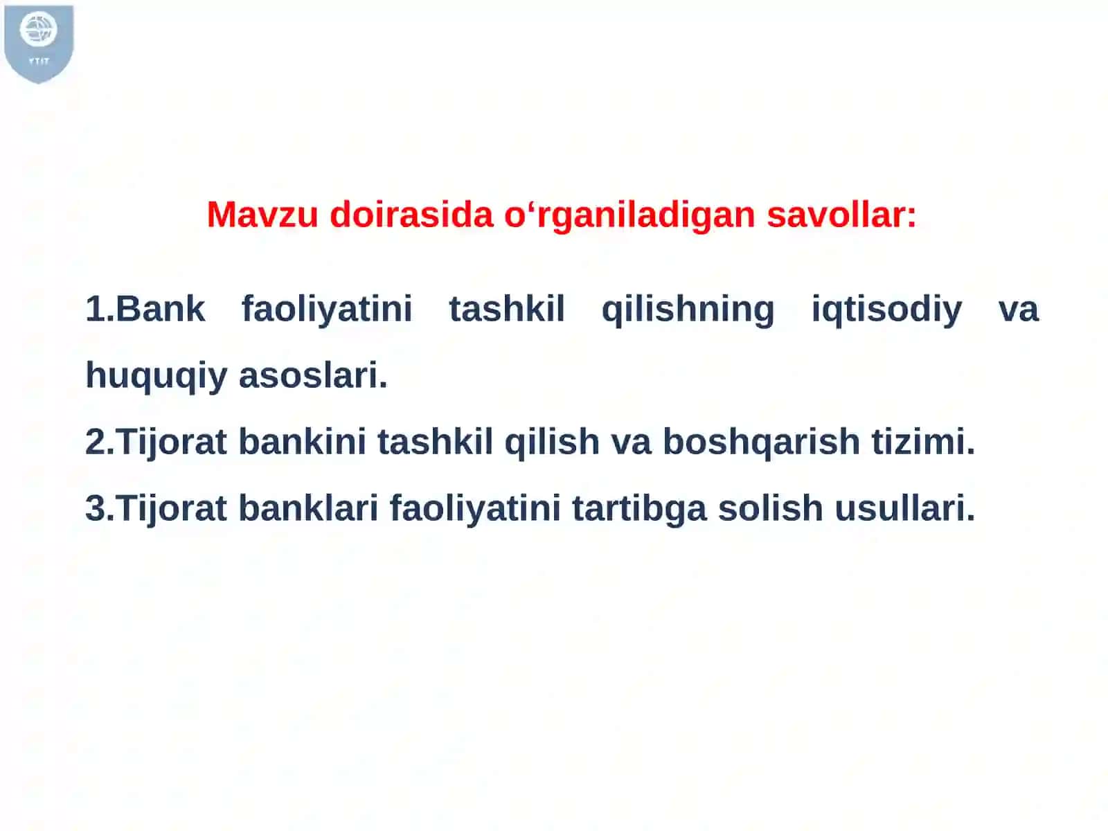 TIJORAT BANKLARI VA ULARNING FUNKTSIYALARI 2