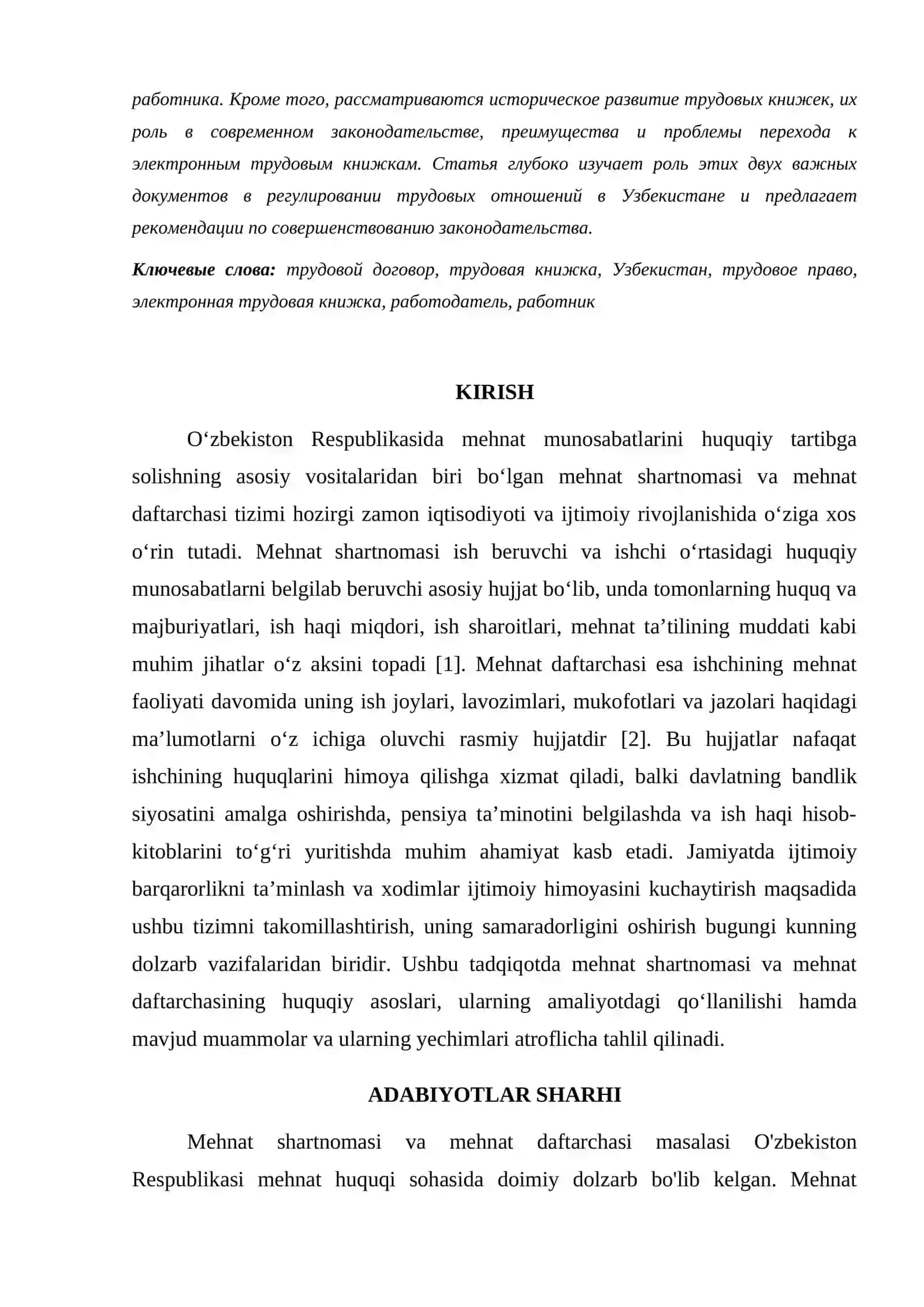 MEHNAT SHARTNOMASI VA MEHNAT DAFTARCHASI 2