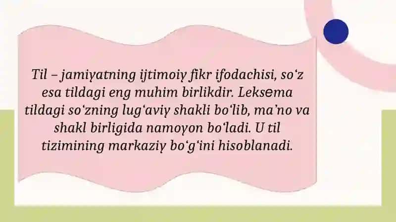Leksеmaning mazmun tizimi 2