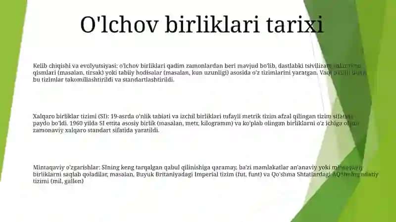 O'Lchov Birliklari 2
