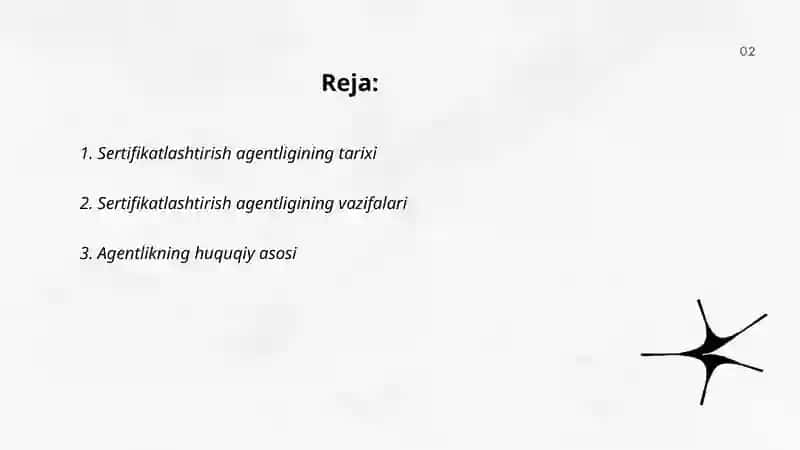 Sertifikatlashtirish agentligi haqida 2