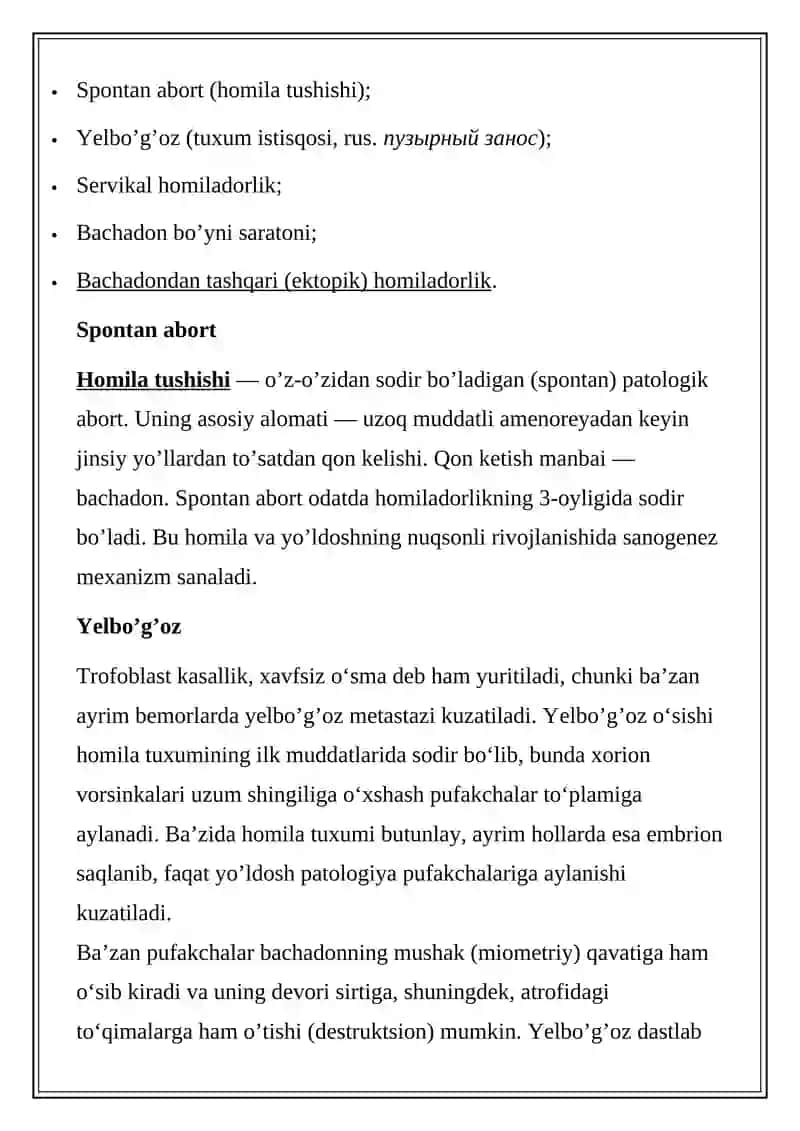 Homiladorlikda qon ketishi 2