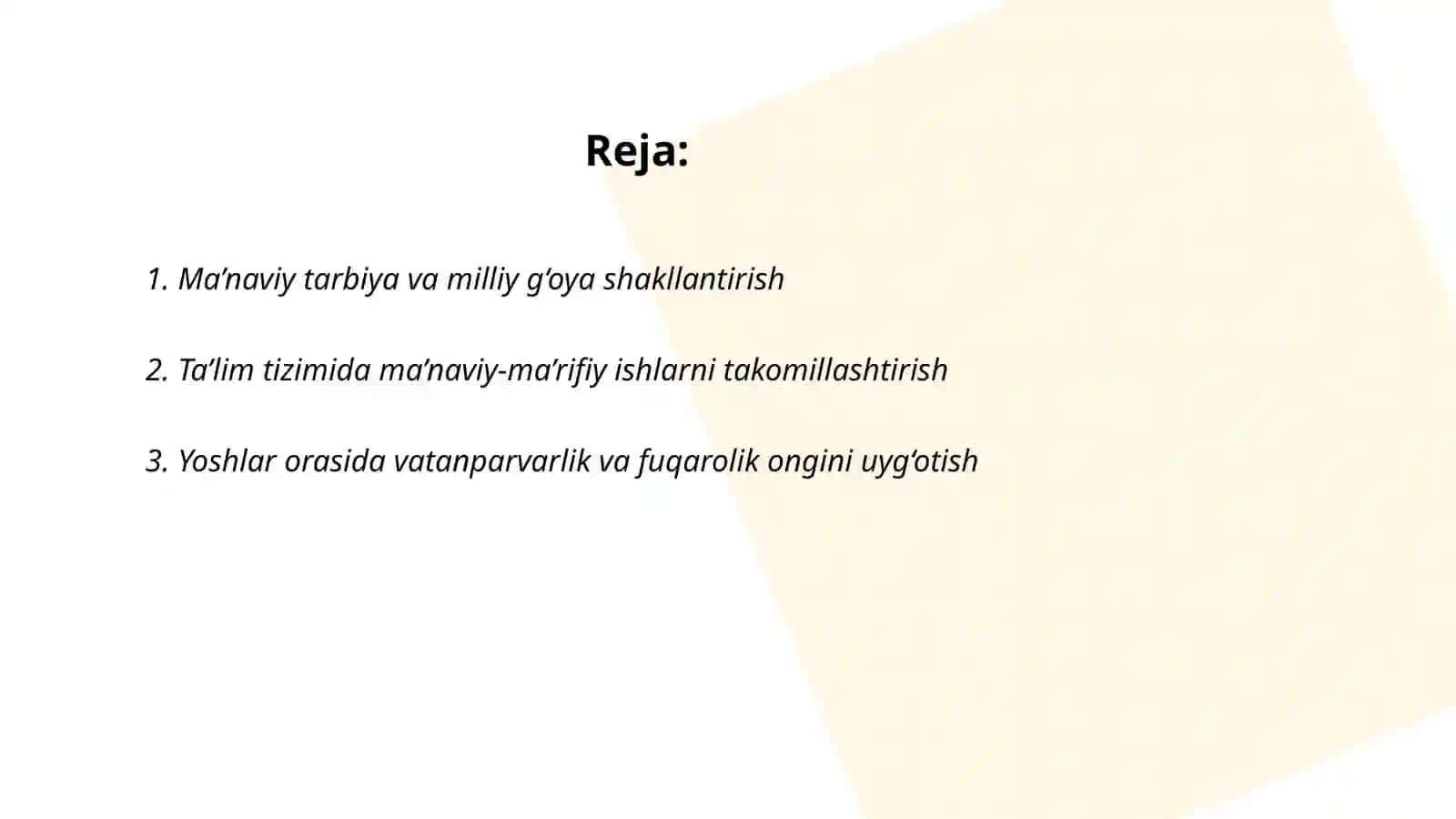 Ma’naviy tarbiya va milliy g'oya shakllantirish 2