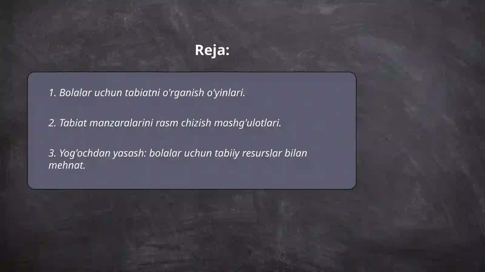 Kichik guruhda tabiatga oid óyinlar tashkilv qilish 2