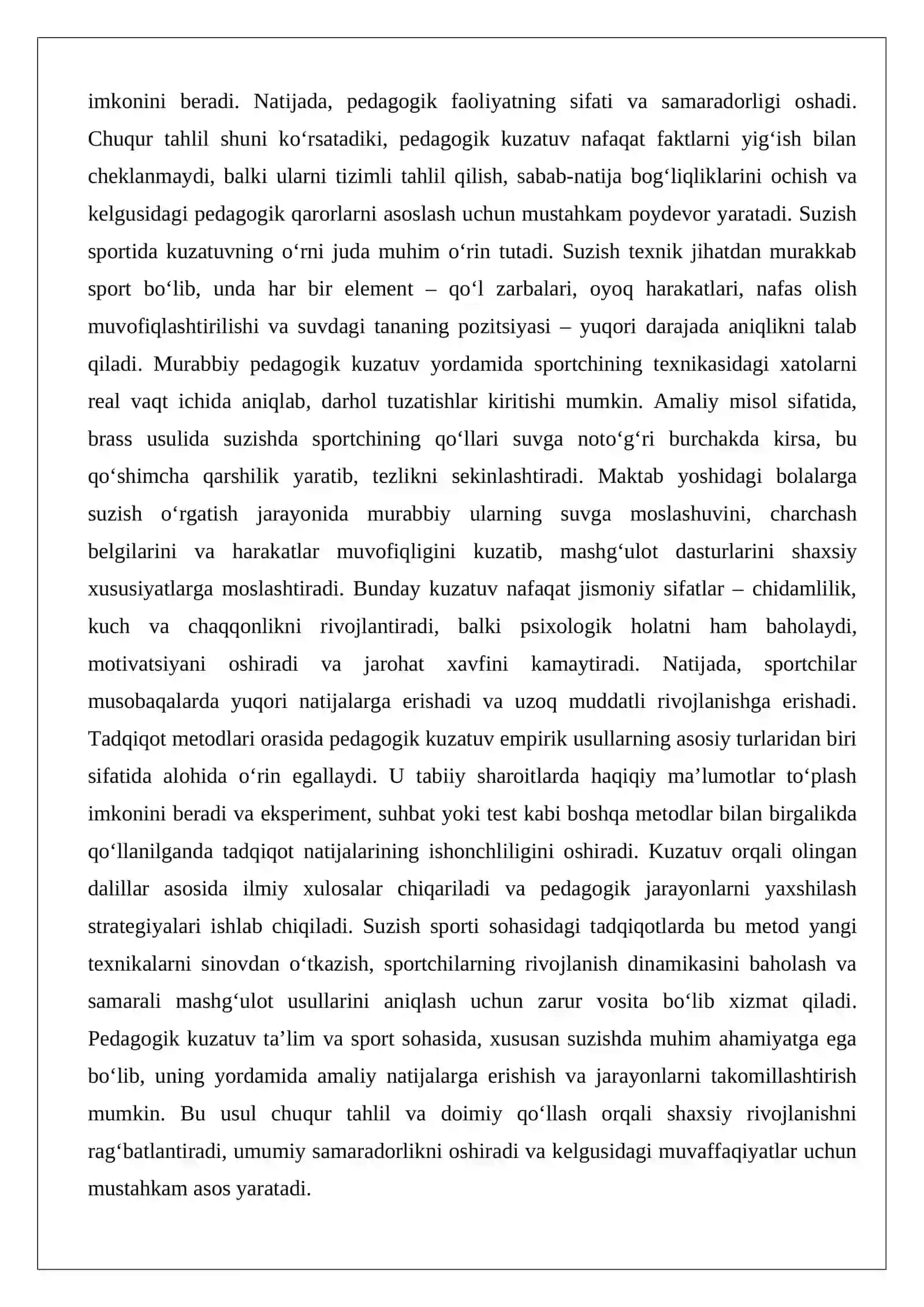 Pedagogik kuzatuv 2