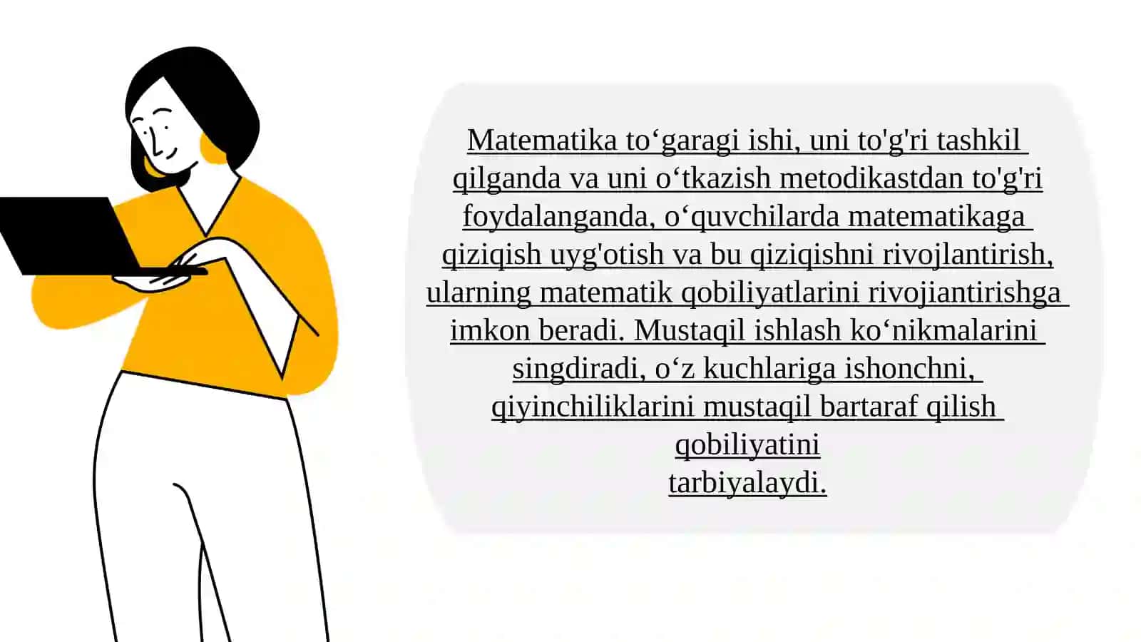 Matematika to‘garak mashg‘ulotlarini tashkil etish. Boshlang‘ich sinflarda matematika haftaligi 2