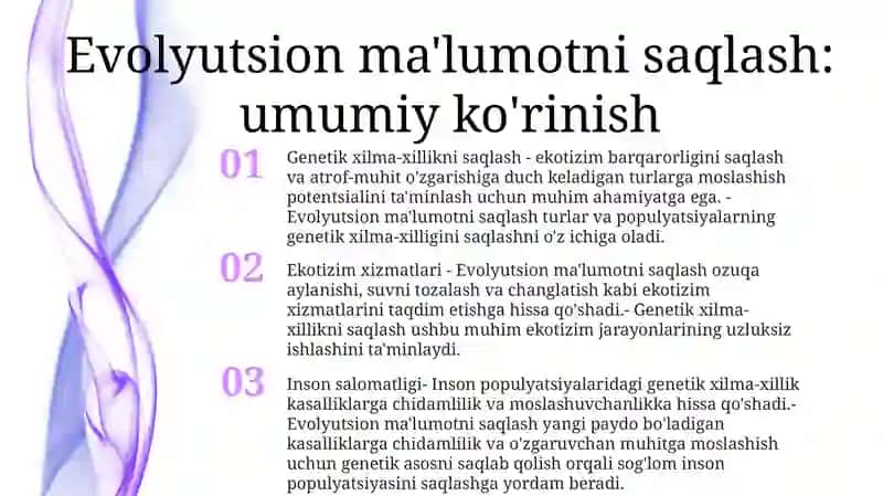 Evolutsion Ta'Lumot Va Tabiatni Muhofaza Qilish 2