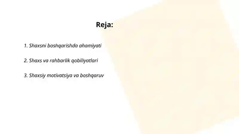 Shaxs boshqaruvning ham ob'ekti, ham sub'ekti sifatida Uroqova Sevinch 2