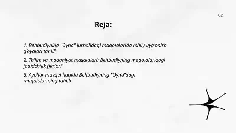 Behbudiyning oyna jurnalidagi maqolalar tahlili 2
