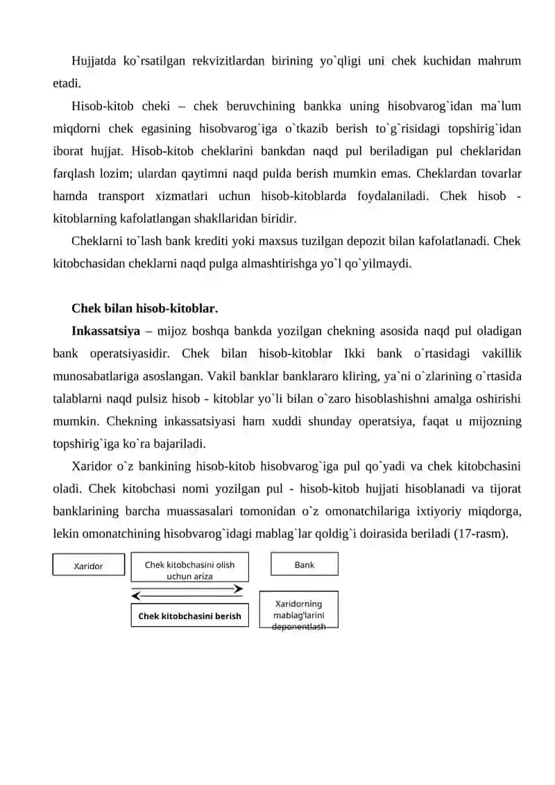 CHEKLARNING TURLARI VA ZAMONAVIY KREDIT VOSITALARI 2