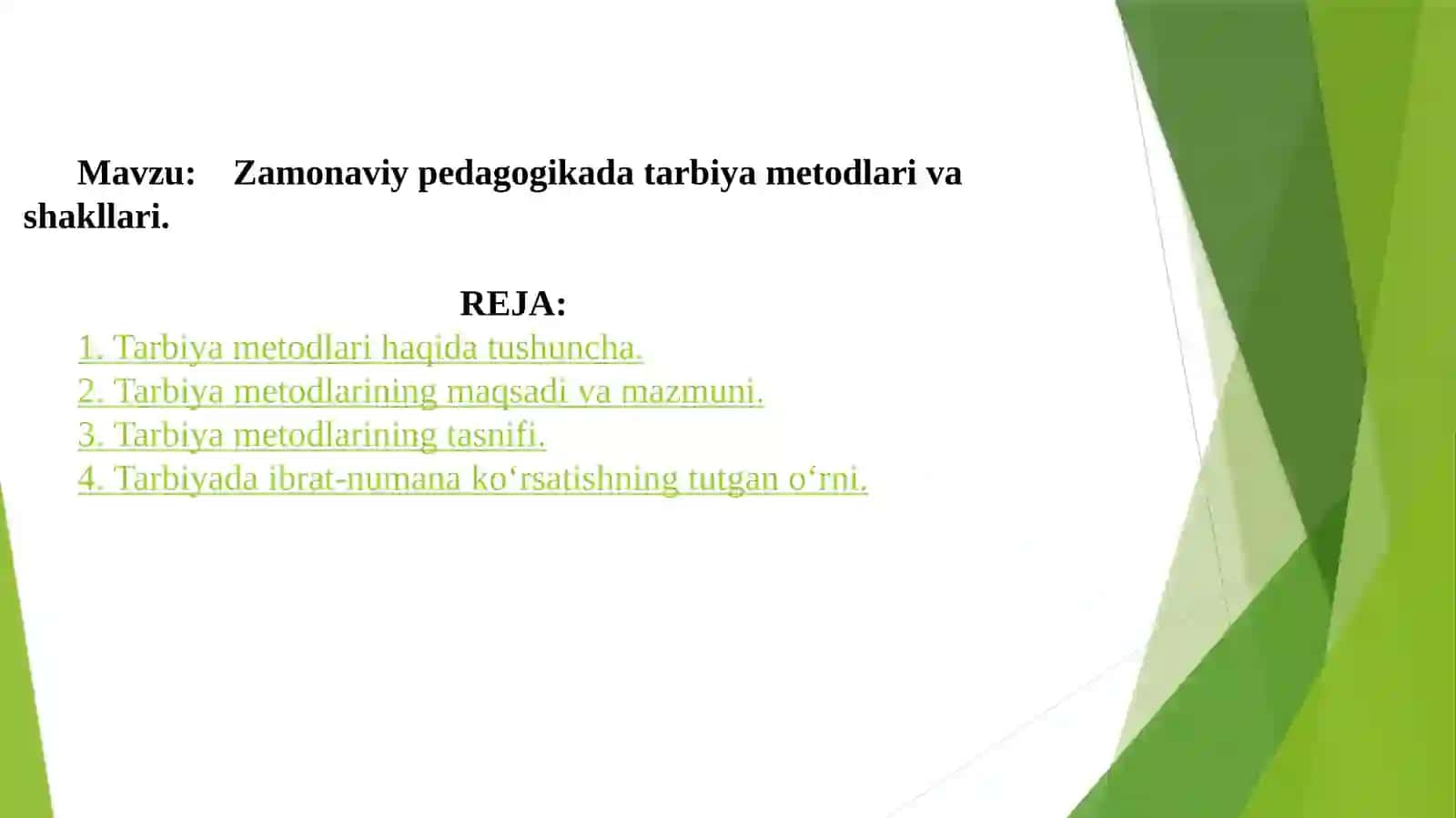 Umumi y pedagogika va psixologiya fanidan tayyorlagan taqdimot 2