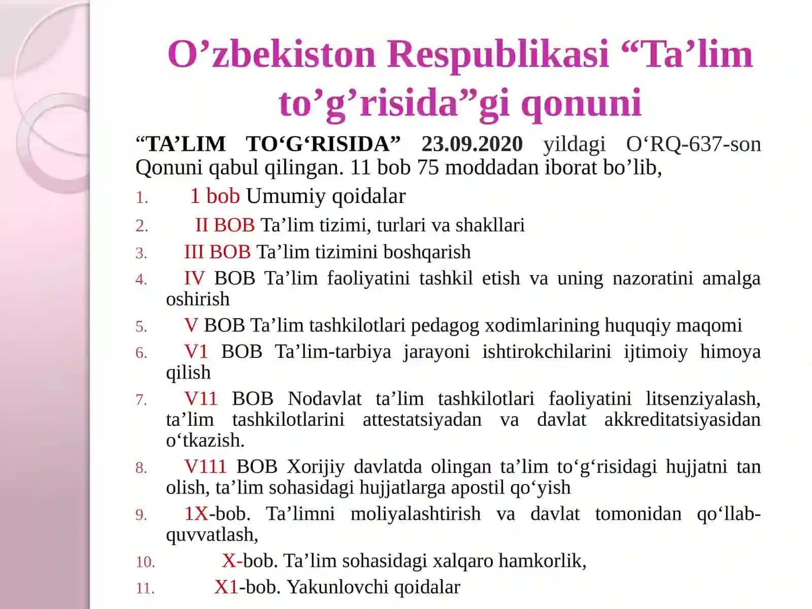 O’ZBEKISTONDA MAKTABGACHA TA’LIM TIZIMIDAGI ME’YORIY ASOSLARI 2