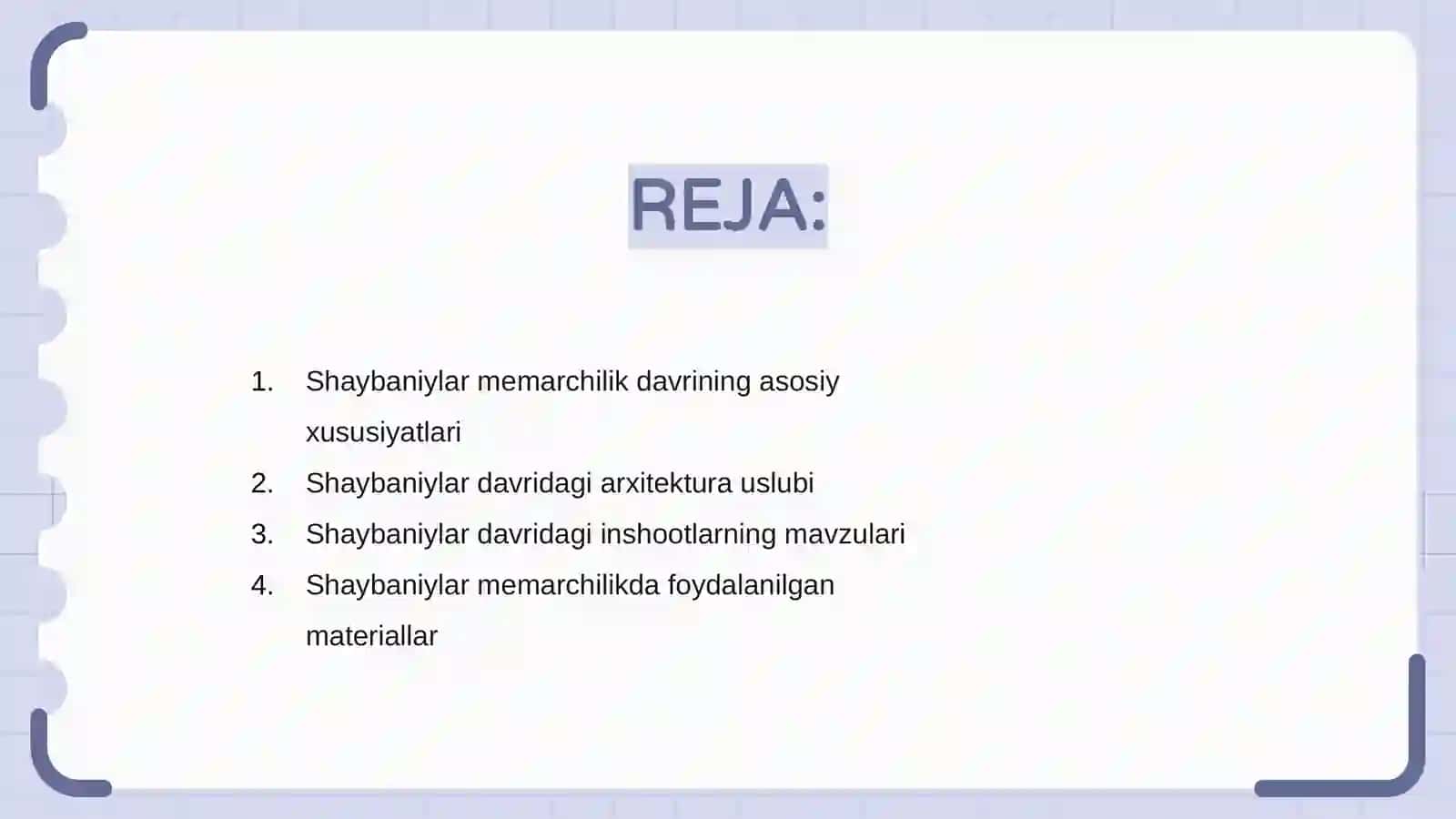 Shaybaniylar memarchilik davri 2