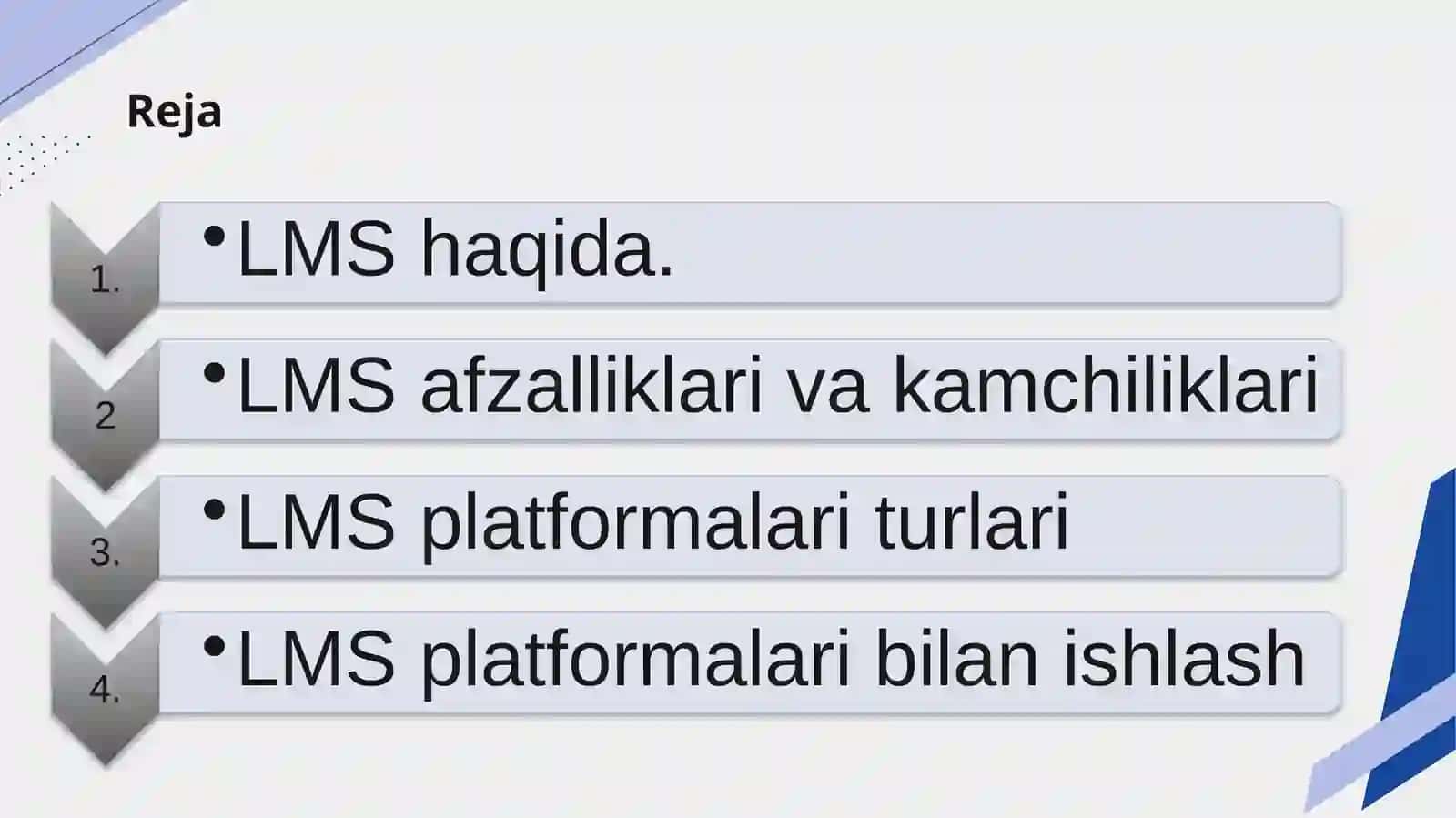8-ma’ruza.Ta’limni boshqaruv tizimlari(LMS) yordamida o‘quv kurslari yaratish 2